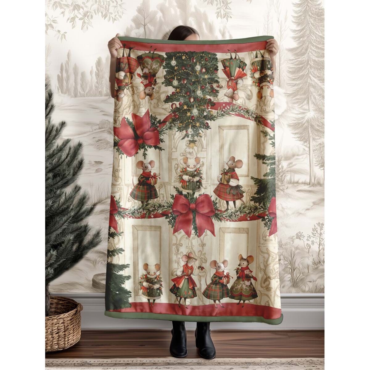 PLAID SHERPA 420GSM "FAVOLA DI NATALE"