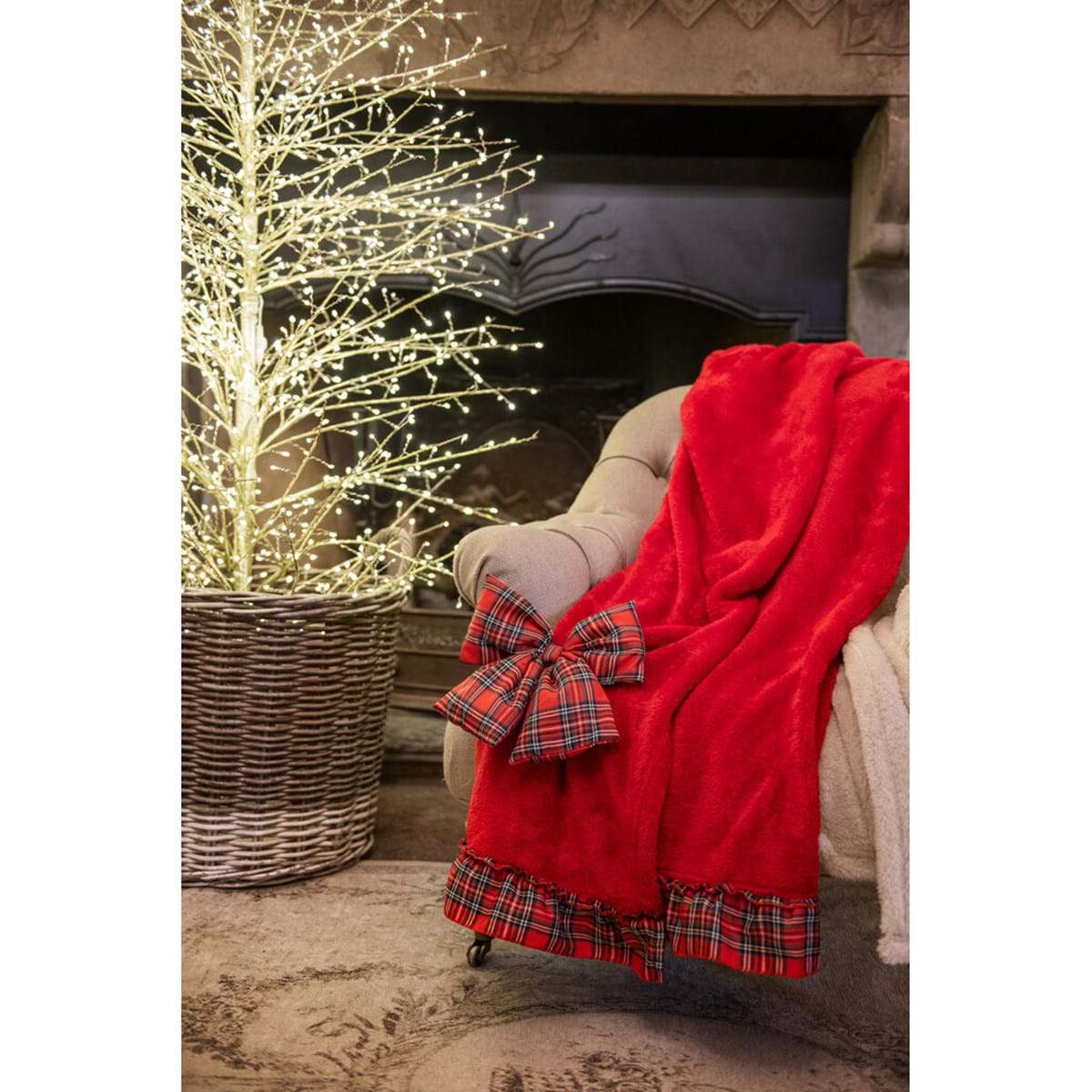 PLAID SHERPA CON FIOCCO ASSORTITO