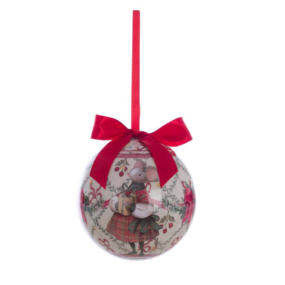 SCATOLA CON DECORO (DIA.10 CM) ASS. "FAVOLE DI NATALE"