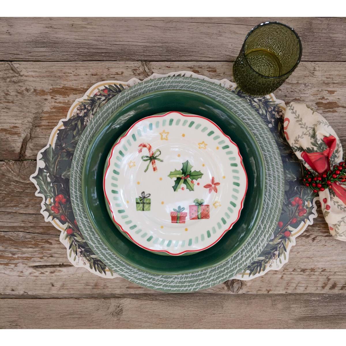 PIATTO FRUTTA ASS. "HOLLY & JOLLY"