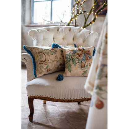 CUSCINO STAMPATO E RICAMATO "INTRECCI DI SOGNO"