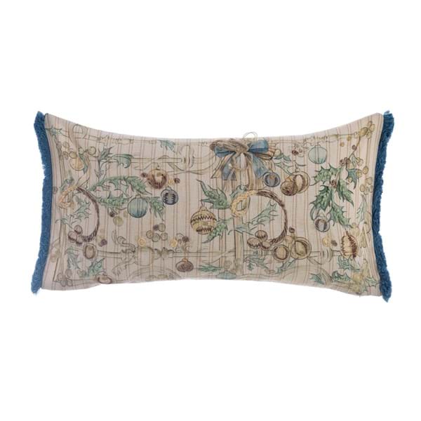 CUSCINO STAMPATO E RICAMATO "INTRECCI DI SOGNO"